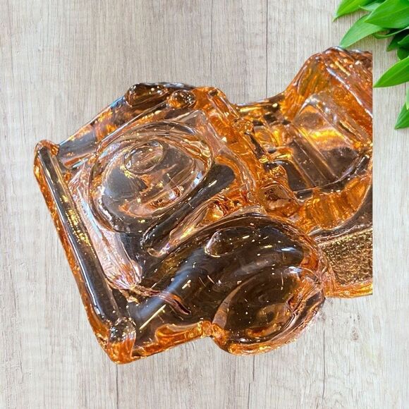 Vintage Mercedes-Benz Glass Paperweight Pink Amber - Picture 7 of 13